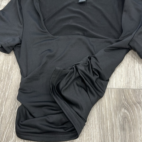 NEW square neck cinched cropped short sleeve - Picture 4 of 7